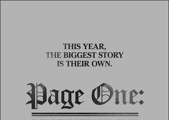 Page One: A Year Inside the New York Times – Trailer si Poster