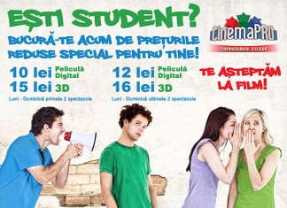 CinemaPRO a redus prețurile pentru elevi și studenți