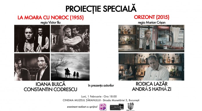 Proiecție eveniment „La moara cu noroc” și „Orizont” la Cinema Muzeul Țăranului