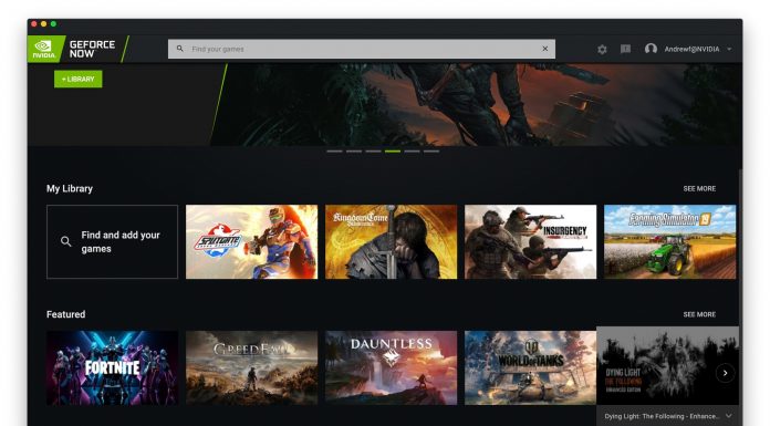 Platforma de gaming GeForce Now are o nouă interfață de utilizare