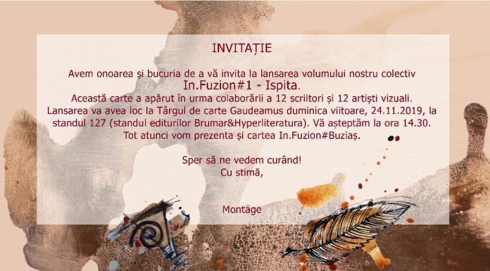 12 artiști vizuali și 12 scriitori din generații diferite prezintă volumul InFuzion#Ispita la Târgul de Carte Gaudeamus