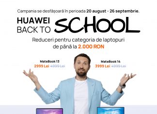 Huawei revine cu noi oferte promoționale în cadrul campaniei Back To School pentru categoriile de smartphone-uri și tablete