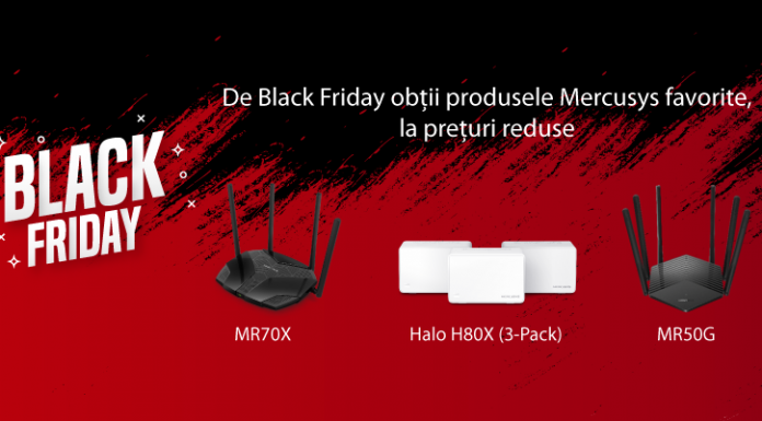 Mercusys anunță reduceri de Black Friday pentru produse cu tehnologii de top