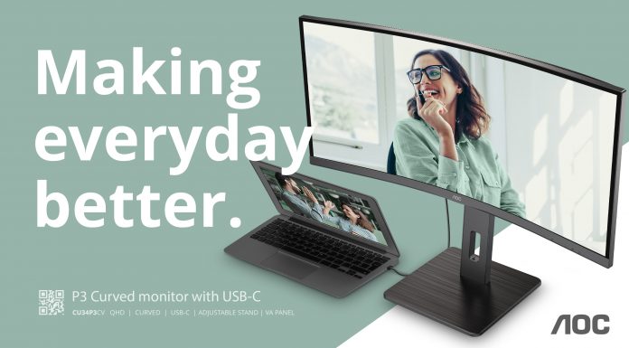 AOC lansează seria de monitoare P3 cu funcție de andocare USB-C, conectivitate în serie a mai multor ecrane și camere web integrate