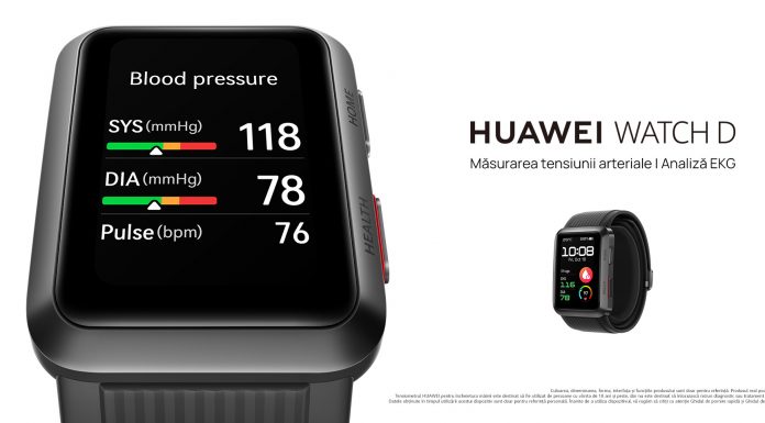Noul HUAWEI WATCH D care măsoară tensiunea arteriala este disponibil în România