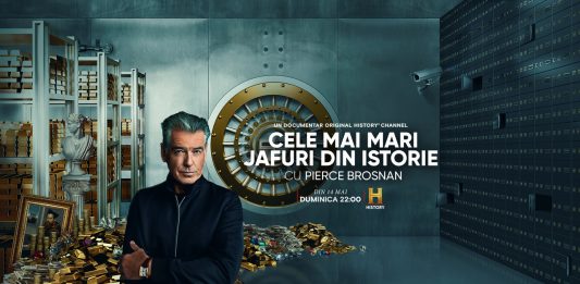 Pierce Brosnan prezintă poveștile unora dintre cele mai elaborate jafuri din istorie în noul serial „Cele mai mari jafuri din istorie cu Pierce Brosnan”
