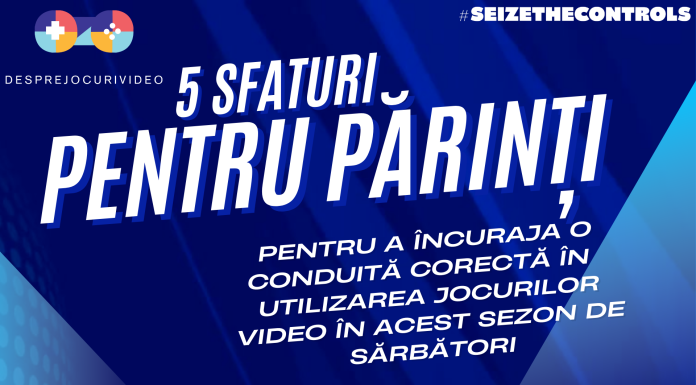 Sfaturi utile de sărbători pentru a te bucura de jocurile video alături de întreaga familie – o campanie a Asociației Dezvoltatorilor de Jocuri Video din România