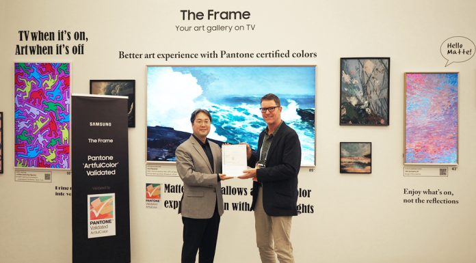 Noua gamă de televizoare The Frame primește prima certificare Pantone® Validated ArtfulColor pentru fidelitatea culorilor