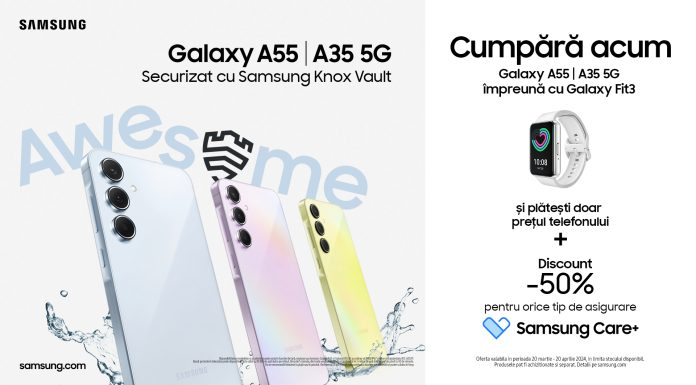 Samsung anunță lansarea comercială a noilor telefoane din seria Galaxy A