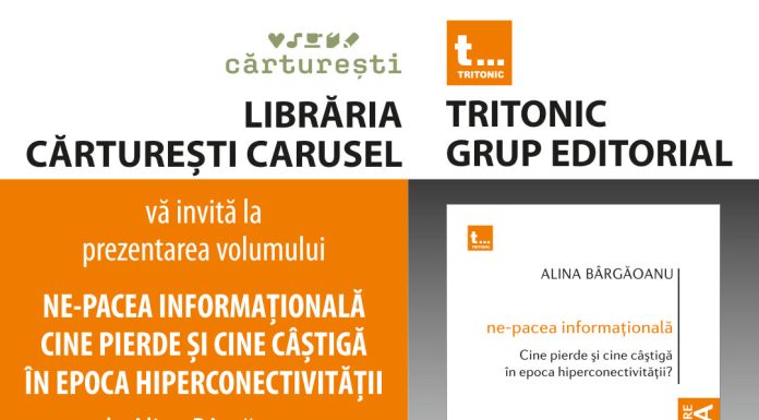 Dezbatere captivantă și prezentare de carte: „Ne-pacea informațională. Cine pierde și cine câștigă în epoca hiperconectivității” de Alina Bârgăoanu