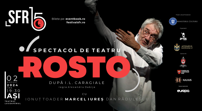Marcel Iureș urcă pe scena ieșeană cu spectacolul „Rosto”, în cadrul SFR 15