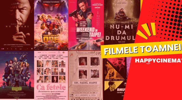 Filmele lunii septembrie la Happy Cinema: drame emoționante, comedii savuroase și blockbustere spectaculoase pentru toată familia!