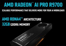 AMD Radeon AI PRO R9700 – Disponibil în magazine din 27 octombrie la prețul de 1.299 USD (1.118 EUR/5.686 RON)