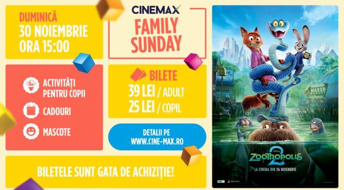 Family Sunday: Zootropolis 2 la Cinemax Veranda
