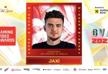 Jaxi a fost desemnat Creatorul de conținut al anului la Gaming Video Awards 2025