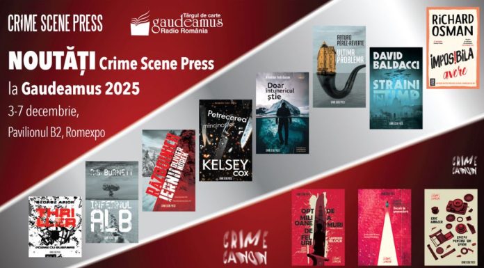 Crime Scene Press vine la Târgul de Carte Gaudeamus 2025 cu noi titluri incitante, reduceri speciale și lansări-eveniment