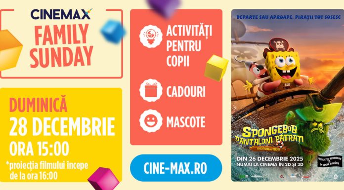 Family Sunday: SpongeBob Pantaloni Pătrați: Aventură cu pirați la CINEMAX Veranda