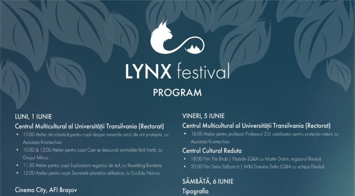 LYNX festival prezintă din 1 iunie: zece filme documentare, cinci expoziții, trei masterclass-uri, cinci ateliere pentru copii și multe discuții despre natură