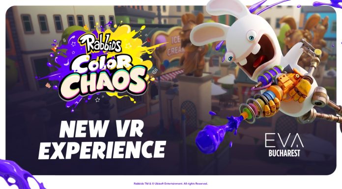 De 1 iunie, copiii și părinții intră într-o bătălie cu vopsea în noul joc VR Rabbids: Color Chaos la EVA București