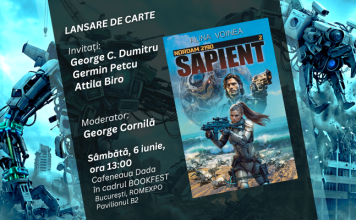 Un jurnalist de investigație și patru autori vorbesc despre AI-ul care va cuceri lumea. Nu e o glumă. E lansarea romanului SAPIENT. La Bookfest