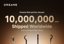 DREAME: Aspiratoarele verticale Wet & Dry depășesc pragul de 10 milioane de unități livrate la nivel mondial