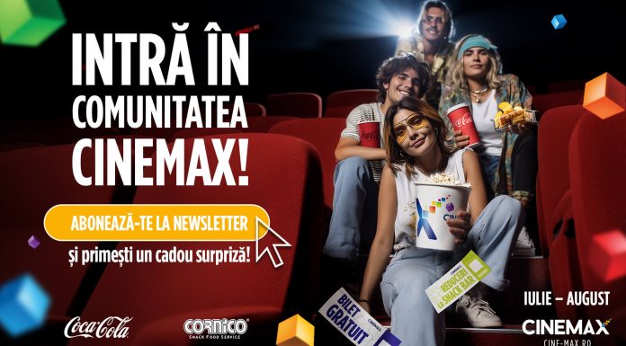 Intră în Comunitatea CINEMAX. Abonarea la newsletter vine cu un cadou surpriză