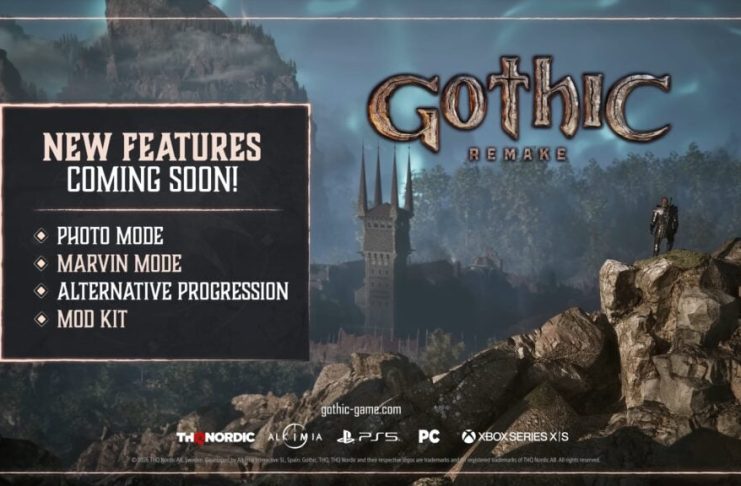 Actualizări pentru „Gothic Remake” care adaugă modul foto, modul Marvin, un sistem alternativ de progresie și suport pentru kitul de moduri