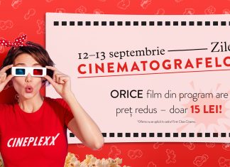 Cineplexx sărbătorește Zilele Cinematografelor pe 12 și 13 septembrie!